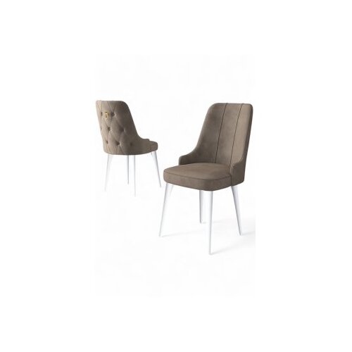 Hanah home set 2 stolice newa cappuccino white Cene