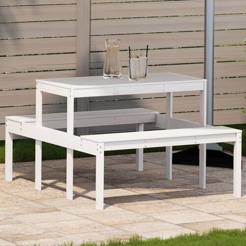  The living store piknik miza bela 110x134x75 cm trdna borovina - piknik miza, (21447172) Cene