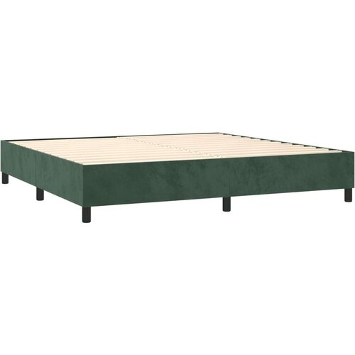  Krevet box spring s madracem LED tamnozeleni 200x200 cm bar&amp;scaron;un Slike