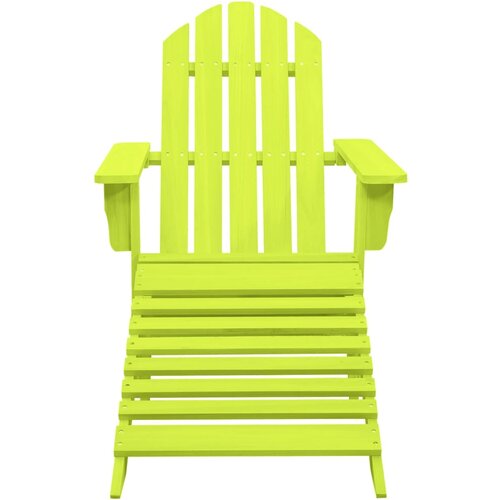 Maison Chic Vrtni Stoli - Stol za vrt Adirondack z naslonjalom za noge les jelke zelen JS605, (21877923) Slike