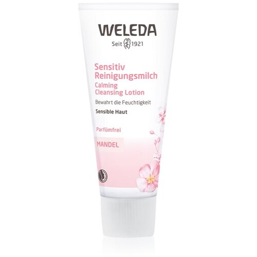 Weleda Almond Soothing mandljevo čistilno mleko za občutljivo kožo 75 ml za ženske Slike
