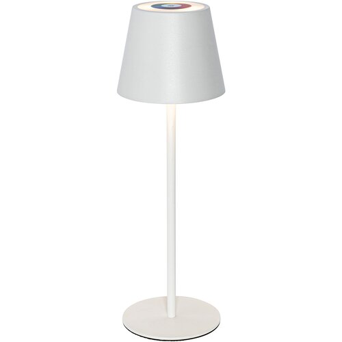 QAZQA Namizna svetilka bela, vključno z zatemnilno in polnilno RGB LED IP54 - Murdock Cene