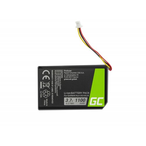 Green cell baterija za garmin N&amp;uuml;vi 55 / 56 / 65 / 66, 1100 mah Slike