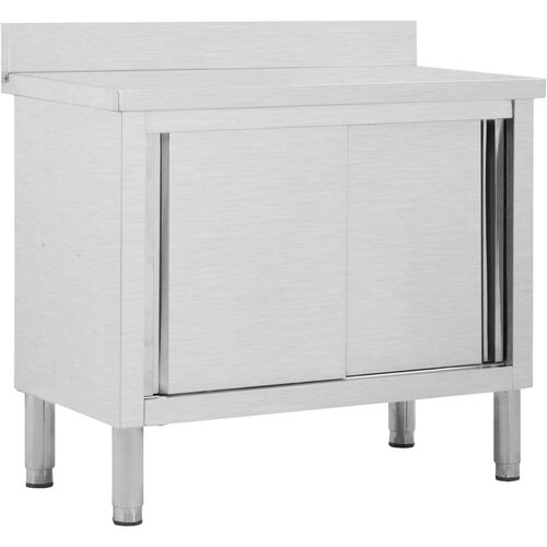 vidaXL Radni stol s kliznim vratima 100 x 50 x (95 - 97) cm od čelika Cijene