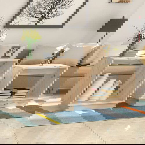 The Living Store Komplet klubskih mizic 2 kosa trdna borovina - Klubska Mizica, (21573501) Slike