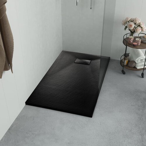 VidaXL Kada za tu&amp;scaron; SMC crna 100 x 70 cm Slike
