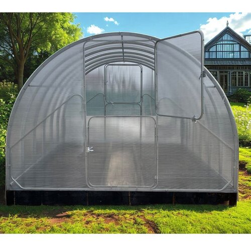 Metalni plastenik GAUDI 3.14m x 8m, razmak 1m, polykarbonat 6mm Cijene