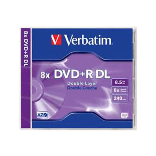 Verbatim DVD+R DL, 8,5 GB,8X,MATT SILVER JC,43540 Slike
