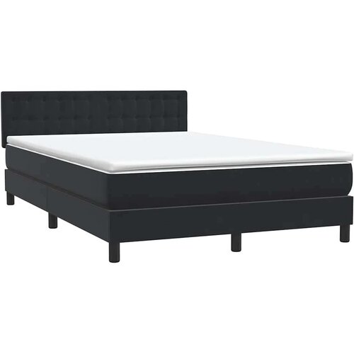 VidaXL Box spring krevet s madracem crni 160x210 cm bar&amp;scaron;unasti Slike