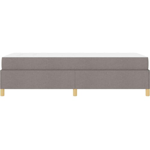  Krevet s opruga kutije Taupe i bijela 90 x 190 cm tkanina Slike