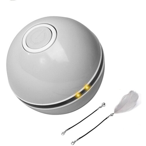 Dardanar Igrača za mačke v zaprtih prostorih, interaktivna avtomatska 360-stopinjska samovrtljiva igrača za mačjo žogo, polnilna USB Wicked Ball z LED bliskavico, (21198839) Slike
