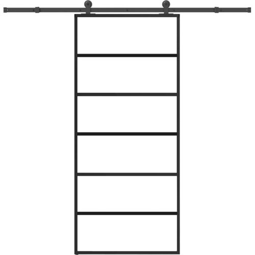 VidaXL Klizna vrata s priborom 90 x 205 cm od ESG stakla i aluminija Slike