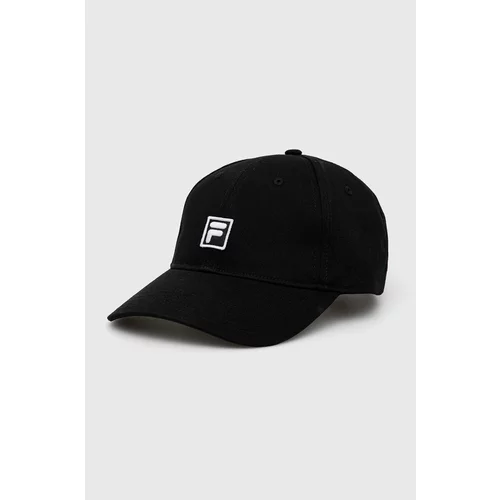Fila Bombažna bejzbolska kapa črna barva