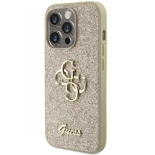  Original GUESS Hardcase GUHCP15XHG4SGD futrola za iPhone 15 PRO MAX (Fixed Glitter Big 4G / gold) Slike