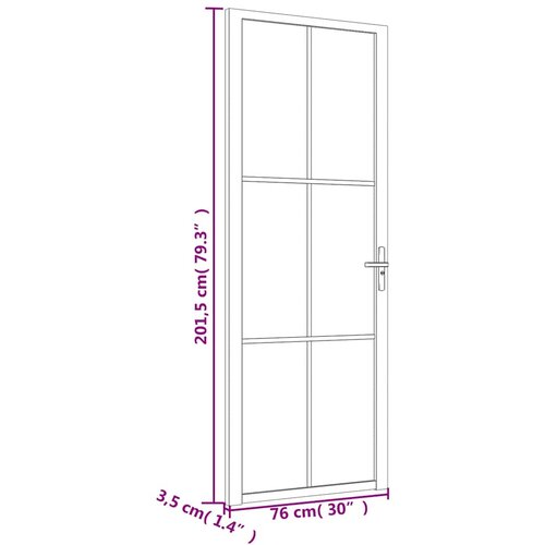  Unutarnja vrata 76 x 201,5 cm Bijela od ESG stakla i aluminija Slike