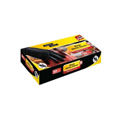 Nitril rukavice bez pudera M 1/50 crne ( C414 ) Slike
