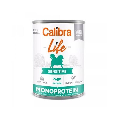 CALIBRA Dog Life konzerva za pse Adult Sensitive - Losos sa pirinčem 6x400g Cene