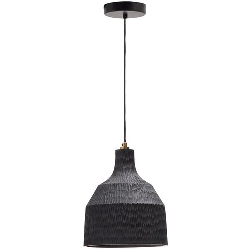 Kave Home Crna viseća svjetiljka s drvenim sjenilom ø 21 cm Amire – Cijene