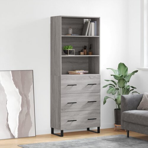  Visoka komoda siva sonome 69,5x34x180 cm od konstruiranog drva Cijene