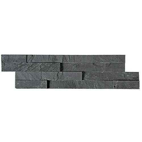  Pločice od ukrasnog kamena Nero Slim (10 x 40 cm, Crne boje, Izgled kamena)