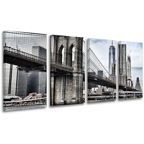  Slike na platnu 4-delne MESTO - NEW YORK ME115E41 (moderne) Slike