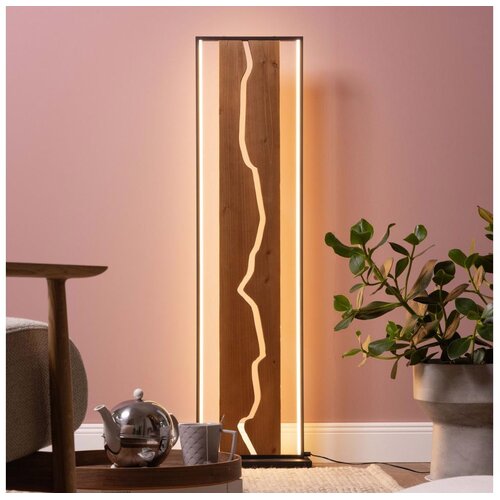 Brilliant LED stojeća lampa THUNDER LED/18W/230V borovina Slike