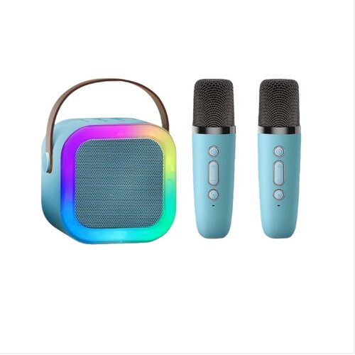 INF Prenosni Bluetooth Karaoke Zvočnik z Dvojnimi Mikrofoni in Zvočnikom Blue, (5000141443) Cene