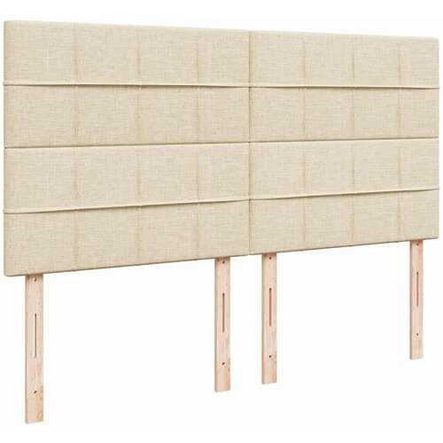 VidaXL otomanski krevet s madracem krem 180x200cm od tkanine Slike