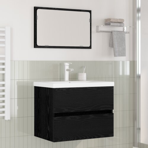 vidaXL Komplet pohištva za kopalnico 3 pcs artisan hrast Cene