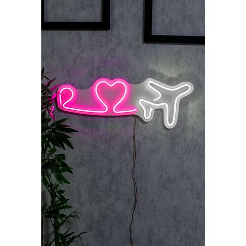 Wallity dekorativno led osvetljenje love trip plane, roze Cene