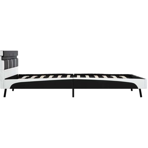 Okvir za krevet od umjetne kože s LED svjetlom crni 160x200 cm Slike