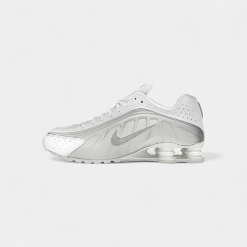 Nike Nizke superge Shox R4 White Bright Crimson Metallic Silver Bela Slike