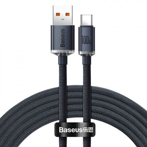 Baseus CRYSTAL KABEL USB NA USB-C, 100W, 1.2M (ČRN) Cene