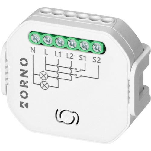 Orno Dvokanalni relej OR-SH-17101, WiFi, Bluetooth, Tuya Smart Slike