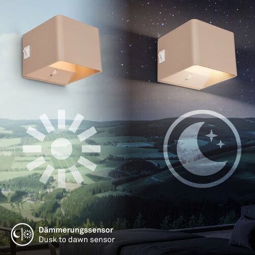 BRILONER 3879011 - led punjivo zidno svetlo sa senzorom borra LED/1,5W/5V 3600 mah bež Slike
