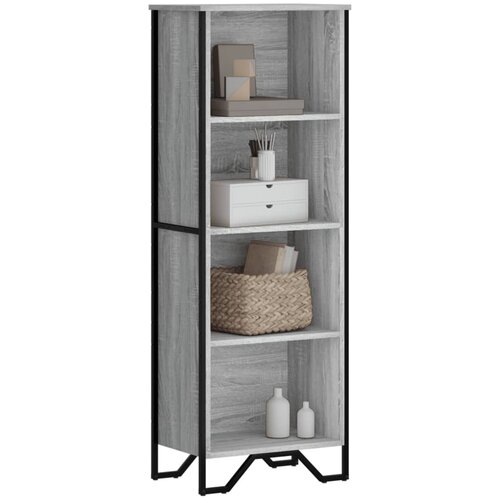 vidaXL Knjižna omara siva sonoma 50x31x137,5 cm inženirski les Cene