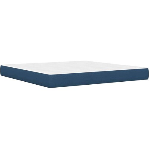  Okvir kreveta s madracem Plava 200 x 200 cm tkanina - Plava 200 x 200 cm Slike