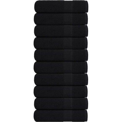 vidaXL Ručnici z tu&scaron;iranje 10 kom crni 70x140 cm 360 gsm 100% pamuk Cijene