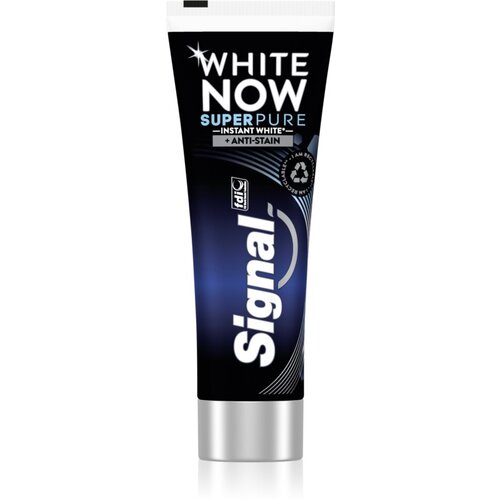 Signal White Now Men Super Pure zobna pasta za mo&amp;scaron;ke z belilnim učinkom 75 ml Slike