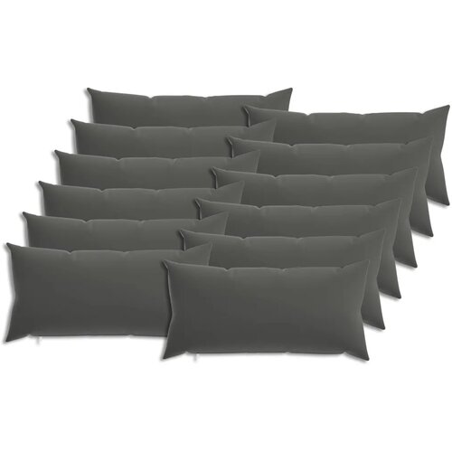  Jastuk s jastukom HEERLEN 12 kom. Antracit Poliester - Antracit 40 x 80 cm 12 Slike