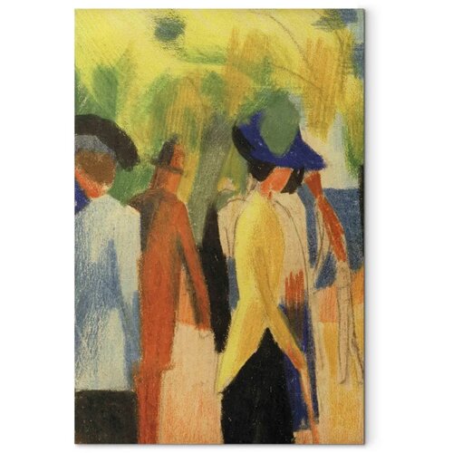  Slika - August Macke &amp;ndash; Walker under trees (Walker in the park) 40x60 Standard Slike