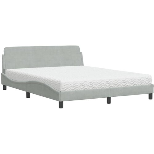  Krevet s madracem Dover svjetlosivi 160x200 cm bar&amp;scaron;unasti Slike