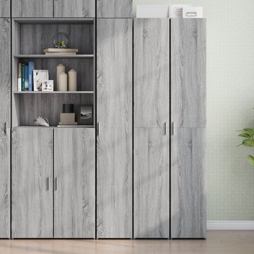 The Living Store Visoka omara siva sonoma 30x42,5x185 cm inženirski les - Visoka Omarica, (21435143) Slike