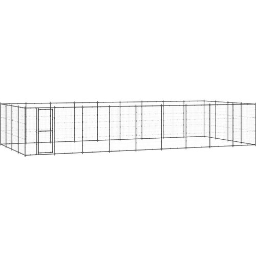 VidaXL Zunanji pasji boks jeklo 43,56 m&amp;sup2; Slike