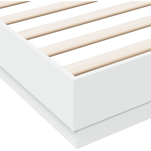  Okvir kreveta s LED svjetlima bijeli 180 x 200 cm Slike