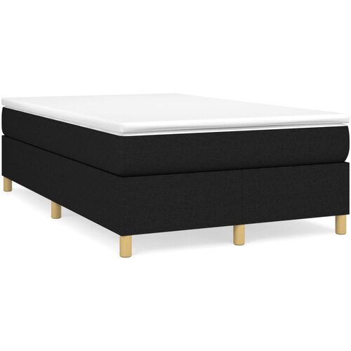 VidaXL Box spring postelja z vzmetnico črna 120x190 cm blago Slike