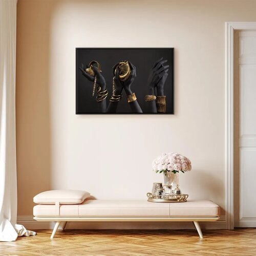  Slika - Midass Touch (1 Part) Wide 120x80 U crnom drvenom okviru Slike