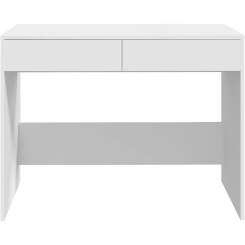  Radni stol bijeli 101x50x76,5 cm od konstruiranog drva Slike