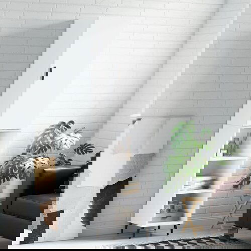 vidaXL Visoka omara bela 34,5x34x180 cm inženirski les Cene
