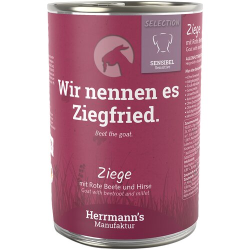 Varčno pakiranje Herrmann's Selection Sensitive 24 x 400 g - Koza z bio rdečo peso in bio prosom Cijene